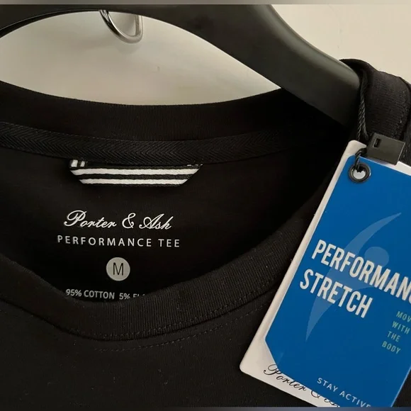 Porter & Ash 95% Cotton 4-way Stretch Short Sleeve Crew Neck Casual Top/Teeshirt - Picture 3 of 9